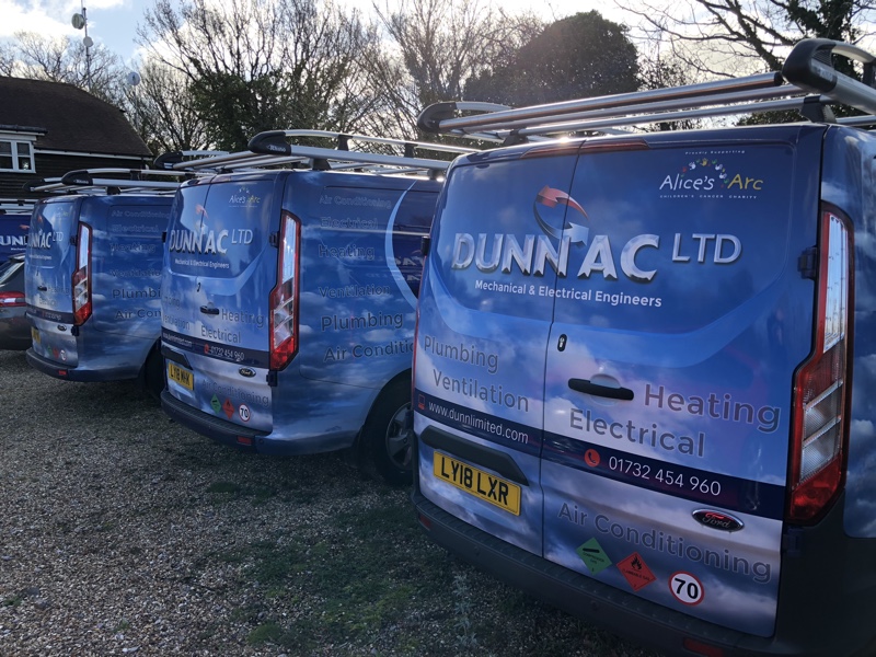 Alice's Arc branding on Dunn AC vans